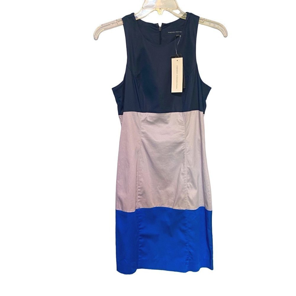 New French Connection Sheath Colorblock‎ Dress Sleeveless Size 8 NWT